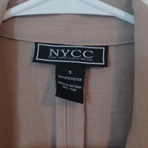 NWT New York Clothing Co Tan Business Casual Jacket With Tie Womans Size Small - Picture 5 of 6